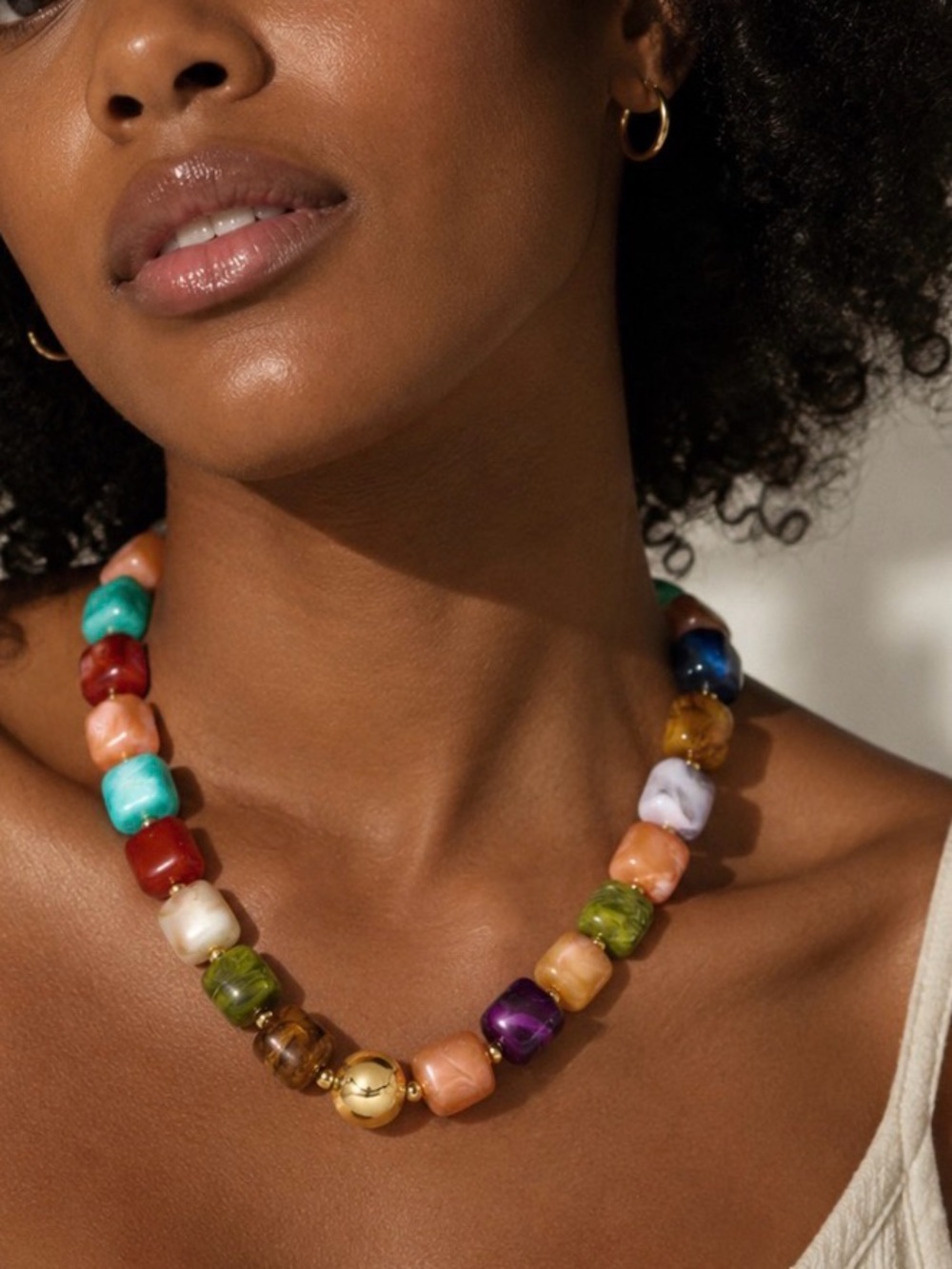 Multicolor Beaded Statement Necklace - Jewelry